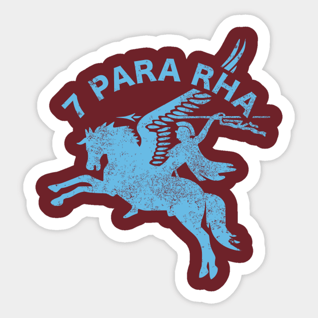 7th Parachute Regiment Royal Horse Artillery (distressed) Sticker by Firemission45